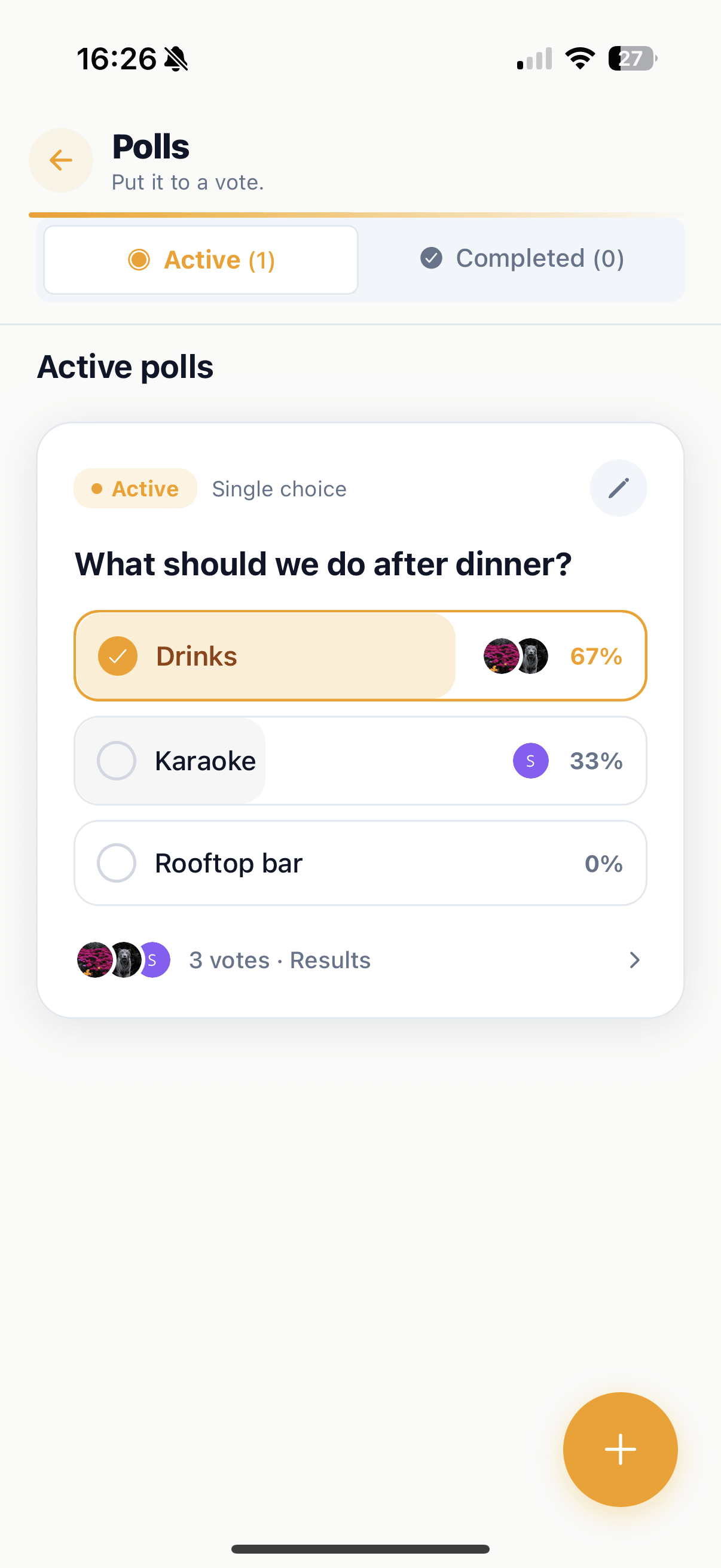 Let the group decide. Fast.